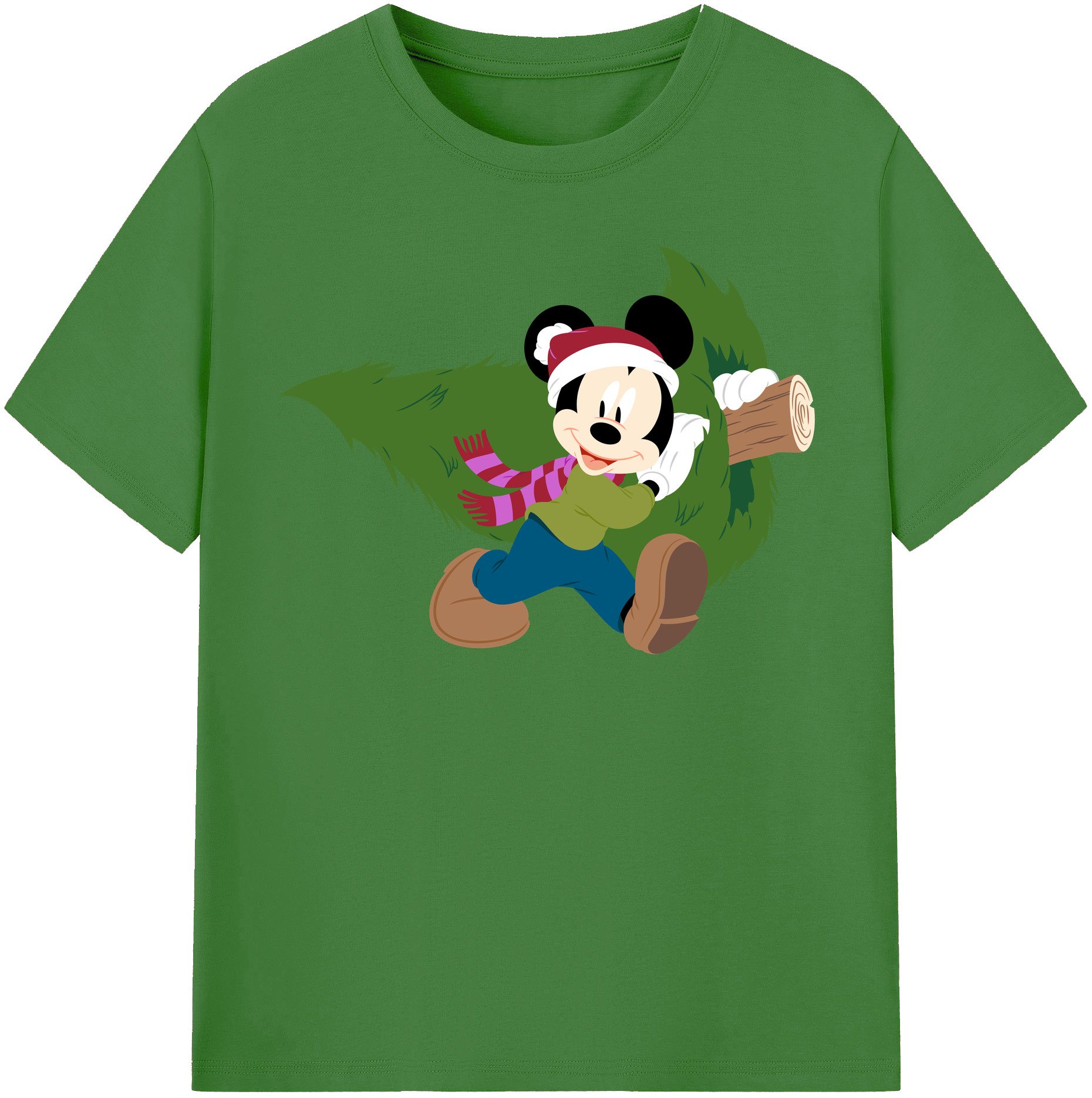（画像用） ミッキーマウス Mickey Mouse レディースカジュアルプリントTシャツ（綿100％）